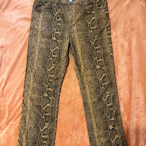 Isabel Marant Brown Snake Print Pants - Picture 1 of 6